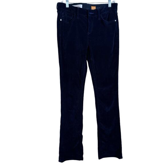 Anthropologie Pilcro Skinny Corduroy MID- Rise Jeans Navy Blue Stretch Pants 28 - Picture 1 of 9